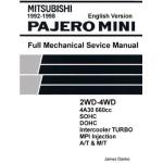 Mitsubishi Pajero Mini 660cc English Mechanical Factory Service Manual