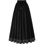 Reduzierte Schwarze Elegante Maxi Maxiröcke aus Spitze für Damen Größe M für den für den Sommer 