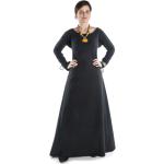 Schwarze Unifarbene Langärmelige Hemad.de Maxi Mittelalter-Röcke aus Baumwolle für Damen Größe 3 XL 
