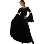 Schwarze Mittelalter-Kostüme für Damen Größe XL 