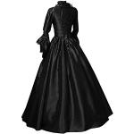 Schwarze Bestickte Gothic 3/4-ärmelige V-Ausschnitt Kurze Abendkleider aus Chiffon für Damen Größe 5 XL für Brautjungfern für den für den Sommer 