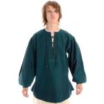 Grüne Unifarbene Hemad.de Mittelalter-Hemden & Mittelalter-Blusen aus Baumwolle für Herren Größe 3 XL 