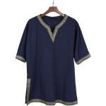 Blaue Mittelalter-Hemden & Mittelalter-Blusen für Herren Größe 6 XL 