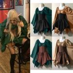 Khakifarbene Waldelfenkostüme & Waldfeenkostüme aus Polyester für Damen Größe XS 