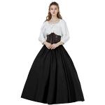 Schwarze Mittelalter-Röcke aus Baumwolle für Damen Größe L 