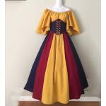 Gelbe Mittelalter-Kostüme für Damen Größe 5 XL 