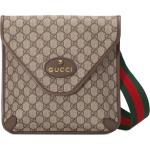 Beige Vintage Gucci Ovale Umhängetaschen mit Riemchen aus Leder für Herren 