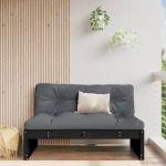 Reduzierte Schwarze Rustikale Gartensofas & Outdoor Sofas aus Massivholz Breite 100-150cm, Höhe 100-150cm, Tiefe 50-100cm 