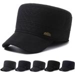 Schwarze Army-Caps aus Samt Handwäsche für Herren für den für den Herbst 
