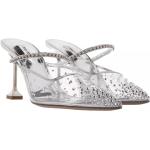 Reduzierte Silberne Miu Miu High Heels & Stiletto-Pumps aus Leder für Damen Größe 40 