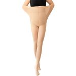 Nudefarbene Damenleggings aus Samt Einheitsgröße für den für den Winter 