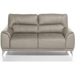 Reduzierte Sandfarbene Moderne Zweisitzer-Sofas aus Leder Breite 150-200cm, Höhe 50-100cm, Tiefe 50-100cm 2 Personen 