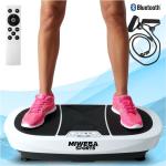 Miweba Sports Vibrationsplatte MV200, 3D-Vibration, Fernbedienung, Bluetooth, Display, 2 x 200 Watt (Weiß)