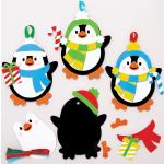 Baker Ross Weihnachtsanhänger mit Pinguinmotiv 6-teilig 