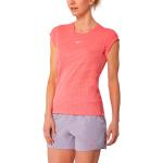Rosa Kurzärmelige Mizuno Wave Aero T-Shirts aus Polyester für Damen Größe L für den für den Sommer 