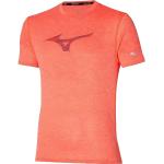 Orange Mizuno Core T-Shirts für Herren Größe L 