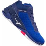 Blaue Mizuno Wave Stealth Neo Outdoor Schuhe aus Kunstleder für Herren Größe 39 
