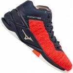 Rote Mizuno Wave Stealth Neo Outdoor Schuhe mit Schnürsenkel aus Textil für Herren Größe 38 