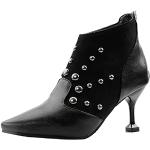 Schwarze Spitze High Heel Stiefeletten & High Heel Boots für Damen Größe 44 