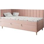Rosa MKS Meble Betten mit Matratze aus Holz mit Stauraum 90x200 mit Härtegrad 3 