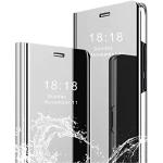 Silberne Samsung Galaxy S24 Hüllen Art: Flip Cases mit Bildern mit Schutzfolie 