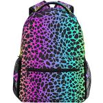 Mnsruu Leopard Studenten Rucksack Backpack für Mädchen Jungen & Kinder Schulrucksack College Reiseeucksack Tagesrucksack für Sport & Outdoor