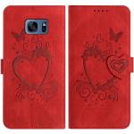 Rote Samsung Galaxy S7 Edge Cases Art: Flip Cases mit Bildern aus Leder klappbar 