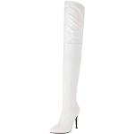 Weiße High-Heel Stiefel für Damen Größe 43 