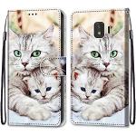 Samsung Galaxy J2 Cases Art: Flip Cases mit Tiermotiv mit Bildern aus Glattleder mit Ständer 