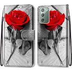 Rosa Samsung Galaxy Note20 Cases Art: Flip Cases mit Bildern aus Glattleder mit Ständer 