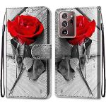 Rosa Samsung Galaxy Note20 Ultra Cases Art: Flip Cases mit Bildern aus Glattleder mit Ständer 