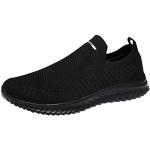 Schwarze Orthopädische Schuhe ohne Verschluss aus Mesh atmungsaktiv für Damen Größe 40 für den für den Sommer 