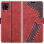Reduzierte Rote Samsung Galaxy A12 Hüllen Art: Flip Cases mit Bildern aus Leder 