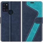 Reduzierte Blaue Samsung Galaxy A21s Cases Art: Flip Cases mit Bildern aus Leder 