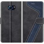 Schwarze Samsung Galaxy S6 Edge Cases Art: Flip Cases mit Bildern aus Leder 