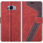 Reduzierte Rote Samsung Galaxy S8 Cases Art: Flip Cases mit Bildern aus Leder 