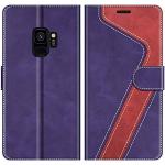 Violette Samsung Galaxy S9 Hüllen Art: Flip Cases mit Bildern aus Leder 