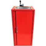Rote Handwaschbecken & Gäste-WC-Waschtische pulverbeschichtet aus Edelstahl 