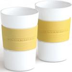Gelbe Moccamaster Kaffeebecher 200 ml aus Porzellan spülmaschinenfest 2-teilig 