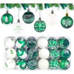 Reduzierte Dunkelgrüne Runde Christbaumkugeln & Weihnachtsbaumkugeln matt aus Kunststoff 