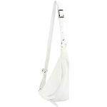 Reduzierte Weiße Camouflage Damenbauchtaschen & Damenhüfttaschen mit Reißverschluss aus Glattleder klein 