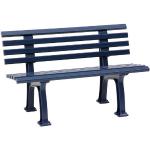 Blaue 2-Sitzer-Gartenbänke aus Kunststoff Breite 100-150cm, Höhe 100-150cm, Tiefe 50-100cm 