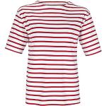 Rote Gestreifte Maritime Kurzärmelige modAS U-Boot-Ausschnitt T-Shirts für Damen Größe M für den für den Sommer 