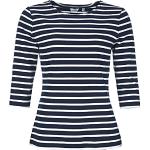 Blaue Gestreifte Maritime 3/4-ärmelige modAS T-Shirts für Damen Größe L 