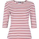 Rote Gestreifte Maritime 3/4-ärmelige modAS T-Shirts für Damen Größe S 