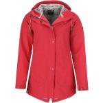 modAS Damen Softshell-Mantel Unifarben - Outdoor Softshell-Jacke Regenjacke mit Kapuze in Rot Größe 40