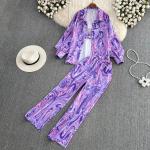 Violette Casual Damenhosenanzüge aus Kunstfaser Einheitsgröße Große Größen für den für den Herbst 