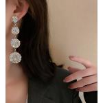 Reduzierte Silberne Strass Ohrringe aus Silber für Damen 