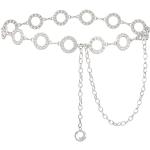 AIGOHOM 2 Stück Frauen Strass Gürtel für Kleid Diamantkette Gürtel Kristall  glänzend breiter Gürtel Mode Doppel O-Ring Taillengürtel für Kleider  (Silber) : : Fashion