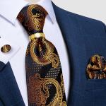Silberne Krawatten-Sets aus Seide für Herren 